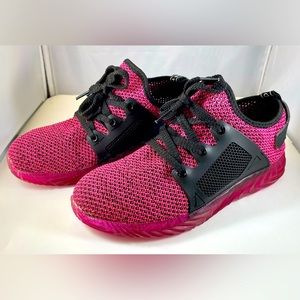 INDESTRUCTABLE STEEL TOE SAFETY SHOES PUNCTURE RESISTANT - PINK SNEAKERS - SZ 8